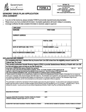 Seniors’ Drug Plan Application