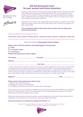 Gift Aid Declaration Form