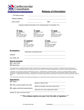 Release of Information Form