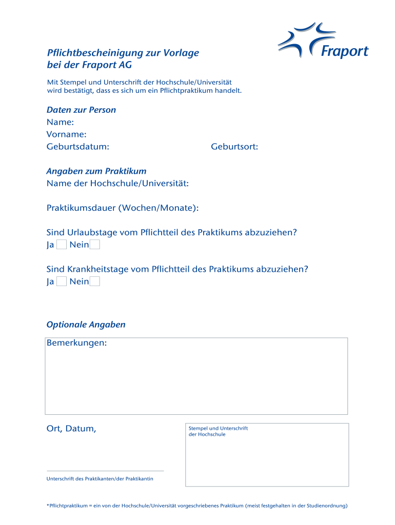 pflichtbescheinigung Preview on Page 1