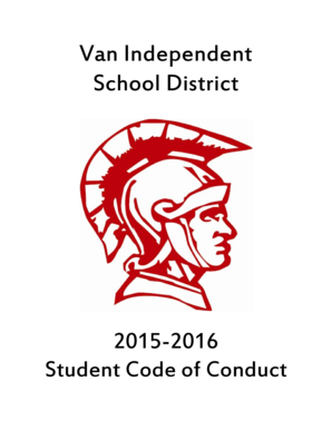 Van ISD Student Code of Conduct Acknowledgment