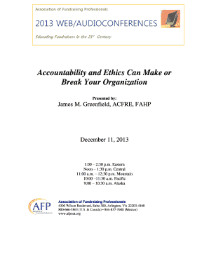 AFP Webinar Registration Form