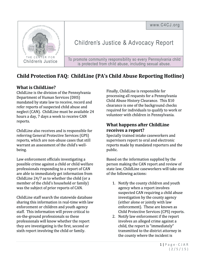 Fillable Online What is ChildLine Fax Email Print pdfFiller