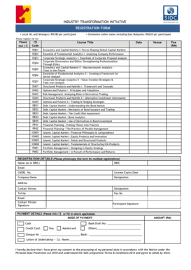 Industry Transformation Initiative Registration Form