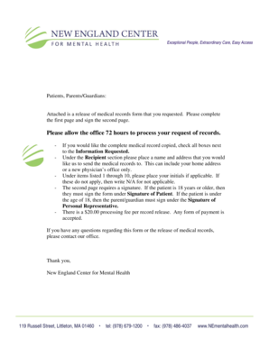 Medical Records Release Form
