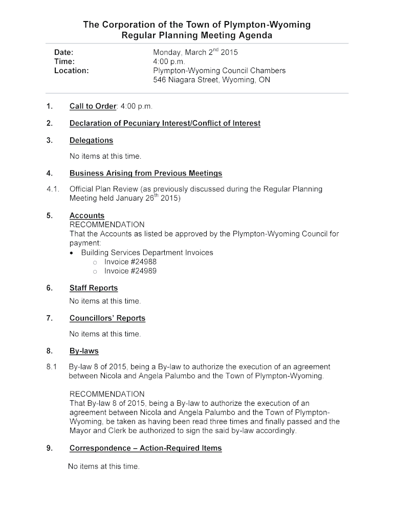 Fillable Online plymptonwyoming Official Plan Review (as previously