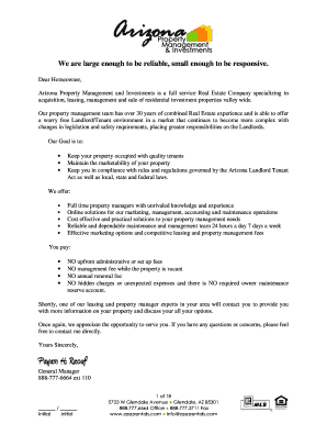 Arizona Property Management Agreement