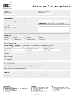 Personal and Car Loan Application
