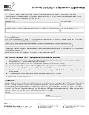 EECU Internet Banking Application