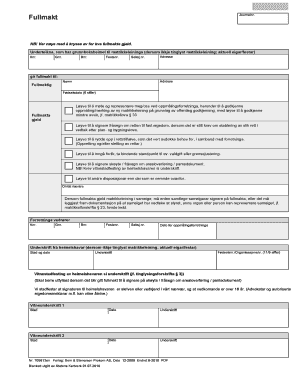 Norwegian Power of Attorney for Surveying
