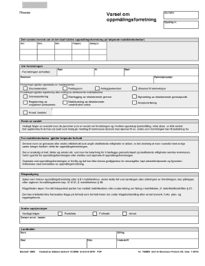 Norwegian Survey Notice Form