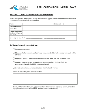 Application for Unpaid Leave