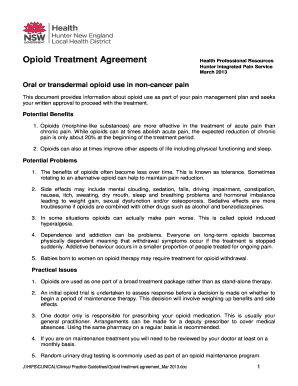 Opioid Treatment Agreement