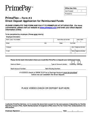 PrimeFlex Direct Deposit Application