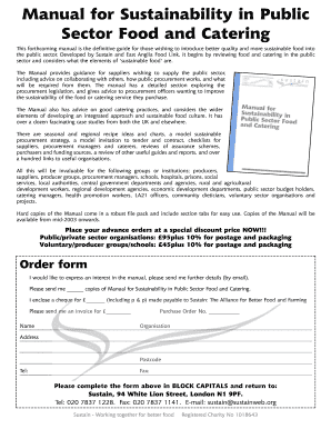 Manual for Sustainability in Public Sector Food and Catering