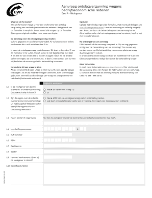 Aanvraag ontslagvergunning wegens bedrijfseconomische redenen