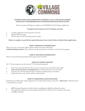 Common C.E.N.T. Program Application
