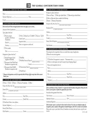 Rotary Foundation Global Contribution Form