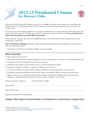 2012-13 Rotaract Presidential Citation Form