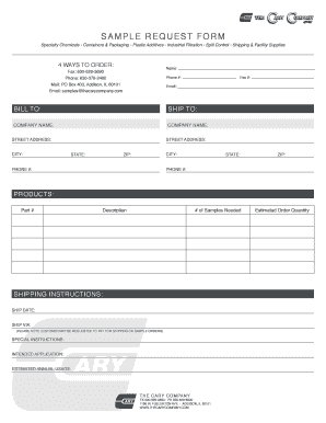Sample Request Form