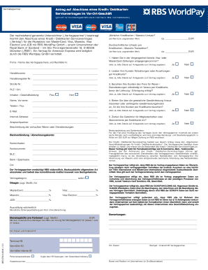 Vertriebspartner: Antrag auf Abschluss eines Kredit-/ Debitkarten-Servicevertrages