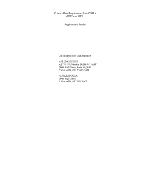 Contract Data Requirements List (CDRL) Form