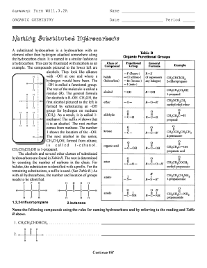 Chemistry Form WS11.3.2A