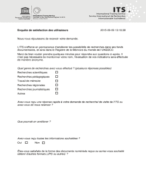Enquête de satisfaction des utilisateurs