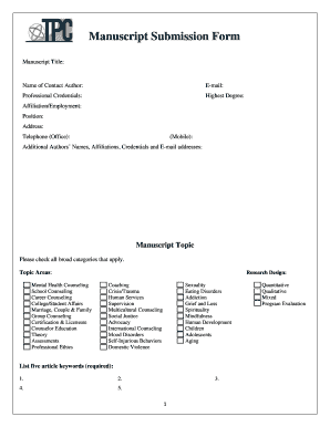 Manuscript Submission Form