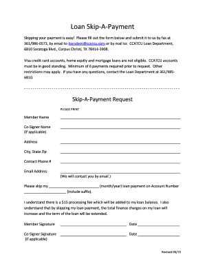 Skip-A-Payment Request Form