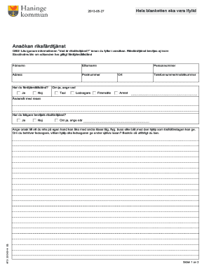 Swedish National Travel Service Application