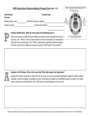PAIR Instructional Decision-Making Process bFormb Page 1 of 2