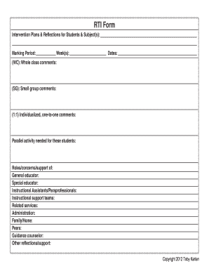 Intervention Plans &amp;amp Reflections for Students &amp;amp Subject(s) br