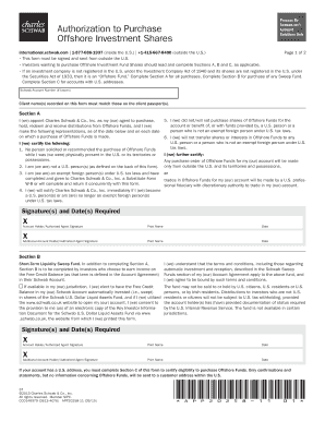 Charles Schwab Offshore Investment Authorization Form
