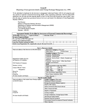 Form 83 for External Commercial Borrowing