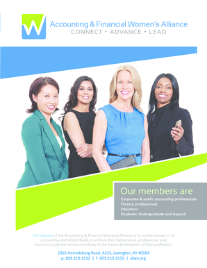 Accounting & Financial Women's Alliance Membership Application