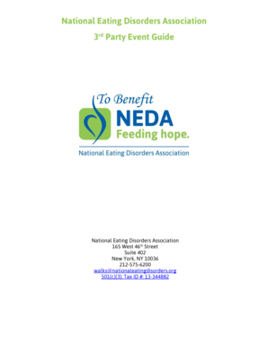 NEDA 3rd Party Event Agreement Form