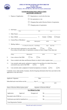 FSM Voter Registration Application