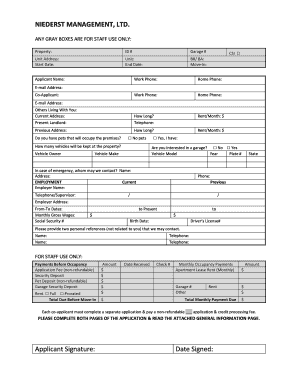 Residential Rental Application
