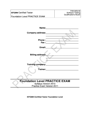 ISTQB Foundation Level Practice Exam