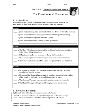 Guided Reading and Review Worksheet