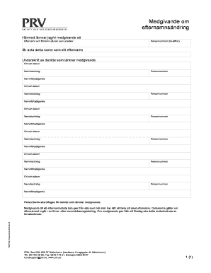 Consent for Surname Change