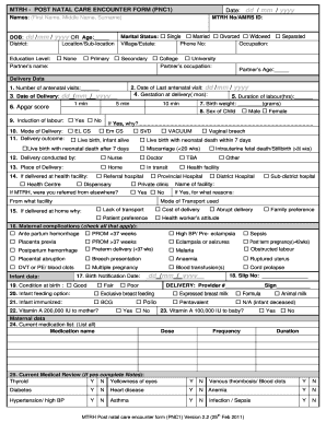 Post Natal Care Encounter Form (PNC1)