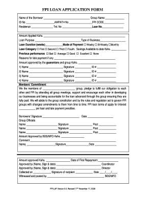 FPI Loan Application Form