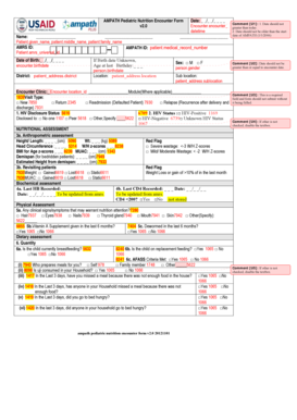 AMPATH Pediatric Nutrition Encounter Form