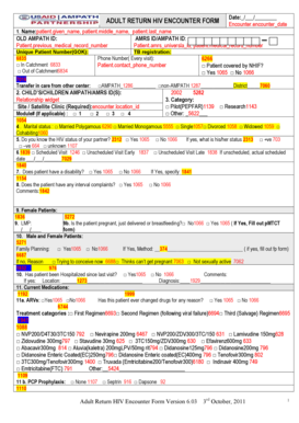 Adult Return HIV Encounter Form