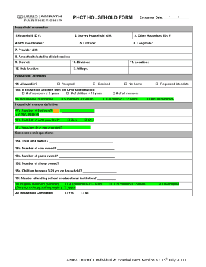 AMPATH PHCT Household and Individual Form