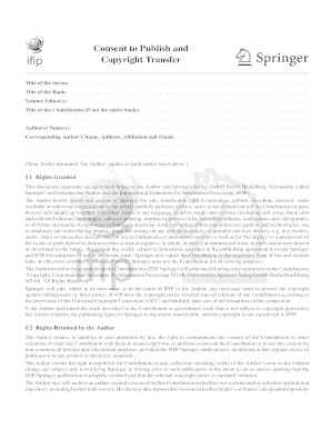 Consent to Publish and Copyright Transfer