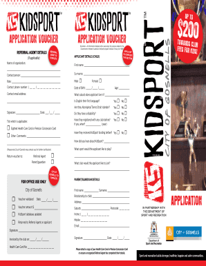 KidSport Application Voucher