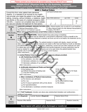Nevada POLST Form